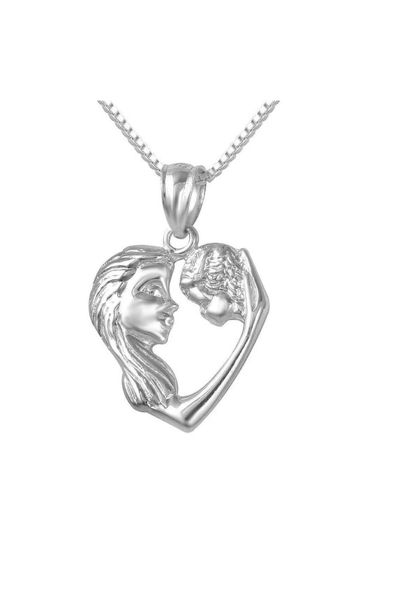 925 Sterling Silver Necklace w/ Heart Pendant Charm