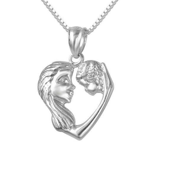 925 Sterling Silver Necklace w/ Heart Pendant Charm