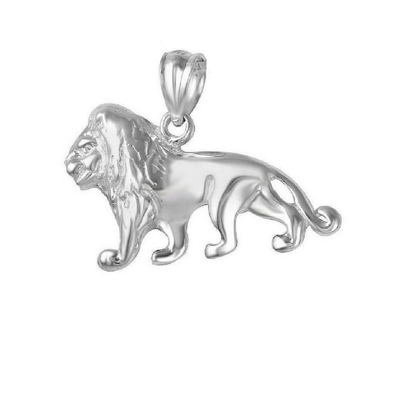925 Sterling Silver Necklace w/ Lion Pendant Charm