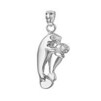 925 Sterling Silver Necklace w/ Manatee Pendant Charm