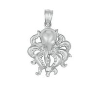 925 Sterling Silver Necklace w/ Octopus Pendant Charm