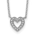 thumbnail image 1 of 925 Sterling Silver Necklace with Pendants Chain CZ Open Heart 18 inch, 1 of 4