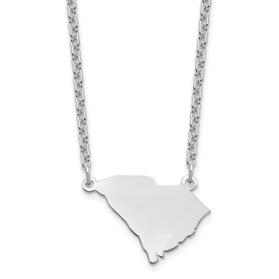925 Sterling Silver Necklace with Pendants Chain Silver/South Carolina State