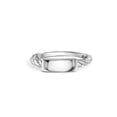 thumbnail image 1 of 925 Sterling Silver Nickel Free Rhodium Plated Bar Tag Design Ring Jewelry Female Male Unisex Size 5, 1 of 4