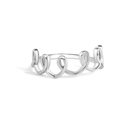 925 Sterling Silver Nickel Free Rhodium Plated Crown Design Ring Jewelry Female Male Unisex Size 9