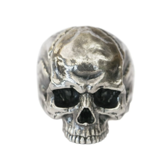 925 Sterling Silver No Chin Skull Ring Biker Punk Open Ring TA437 US Size 14