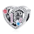 thumbnail image 1 of NINGAN 925 Sterling Silver Number 16 Heart Charms Bracelets & Necklaces Heart Bead Charms Women Gift Holiday Gifts, 1 of 1