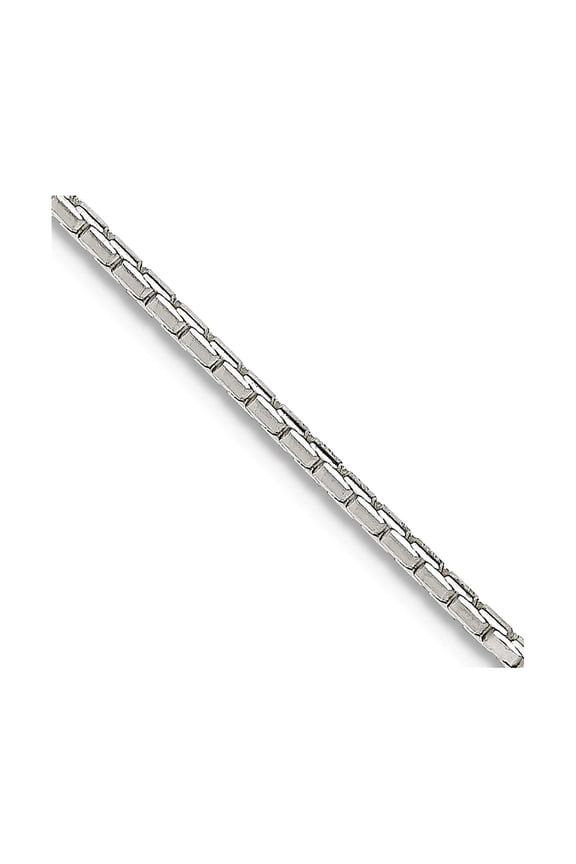 925 Sterling Silver Octagon Polished 1.2mm 8 Side D-Cut Mirror Box Chain 24 Inch Spring-Ring Chain Necklace for Women an
