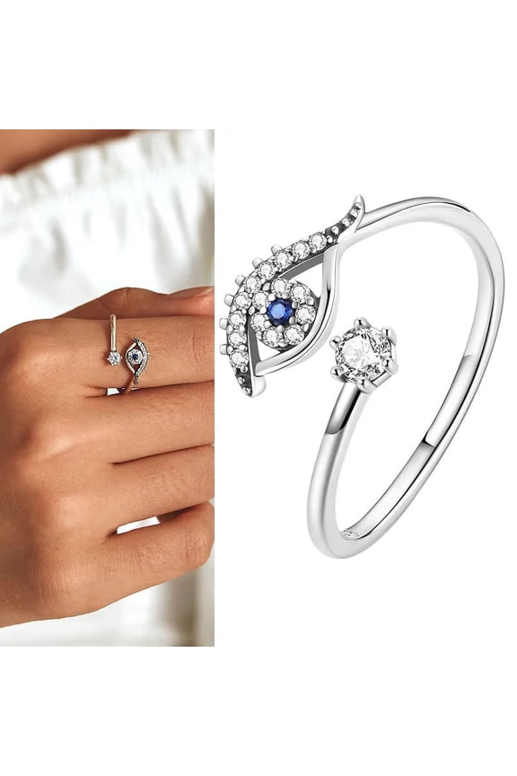 925 Sterling Silver Open Adjustable Rings for Women & Girls. Wedding, Engagement, Anniversary or Gift Rings