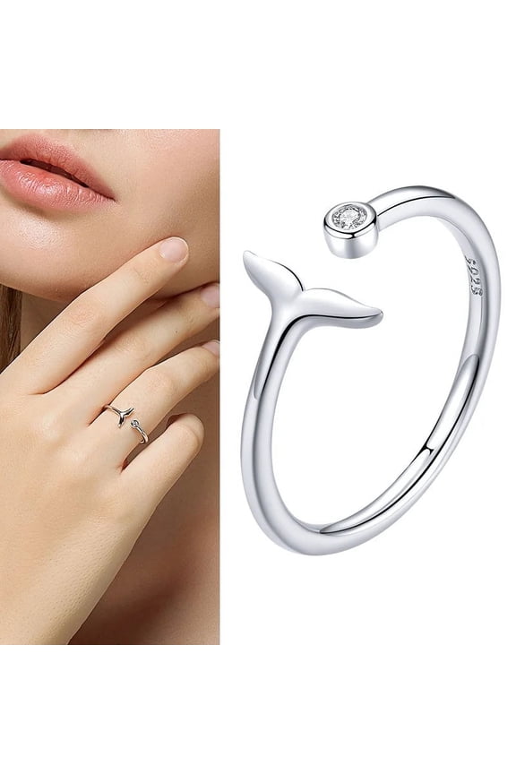 925 Sterling Silver Open Adjustable Rings for Women & Girls. Wedding, Engagement, Anniversary or Gift Rings