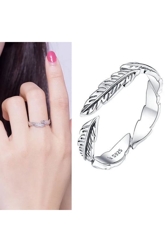 925 Sterling Silver Open Adjustable Rings for Women & Girls. Wedding, Engagement, Anniversary or Gift Rings