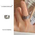thumbnail image 1 of 925 Sterling Silver Open Middle Finger Knuckle Thumb Rings for Women Adjustable Size 4-7, 1 of 9