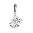 thumbnail image 1 of 925 Sterling Silver Openable Holy Bible Book Cross Dangle Charm for Bracelet Charms Bangle Pendant Jewelry, 1 of 4
