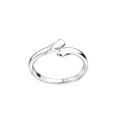 thumbnail image 1 of 925 Sterling Silver Opened Toe Ring with Cubic Zirconia, 1 of 2