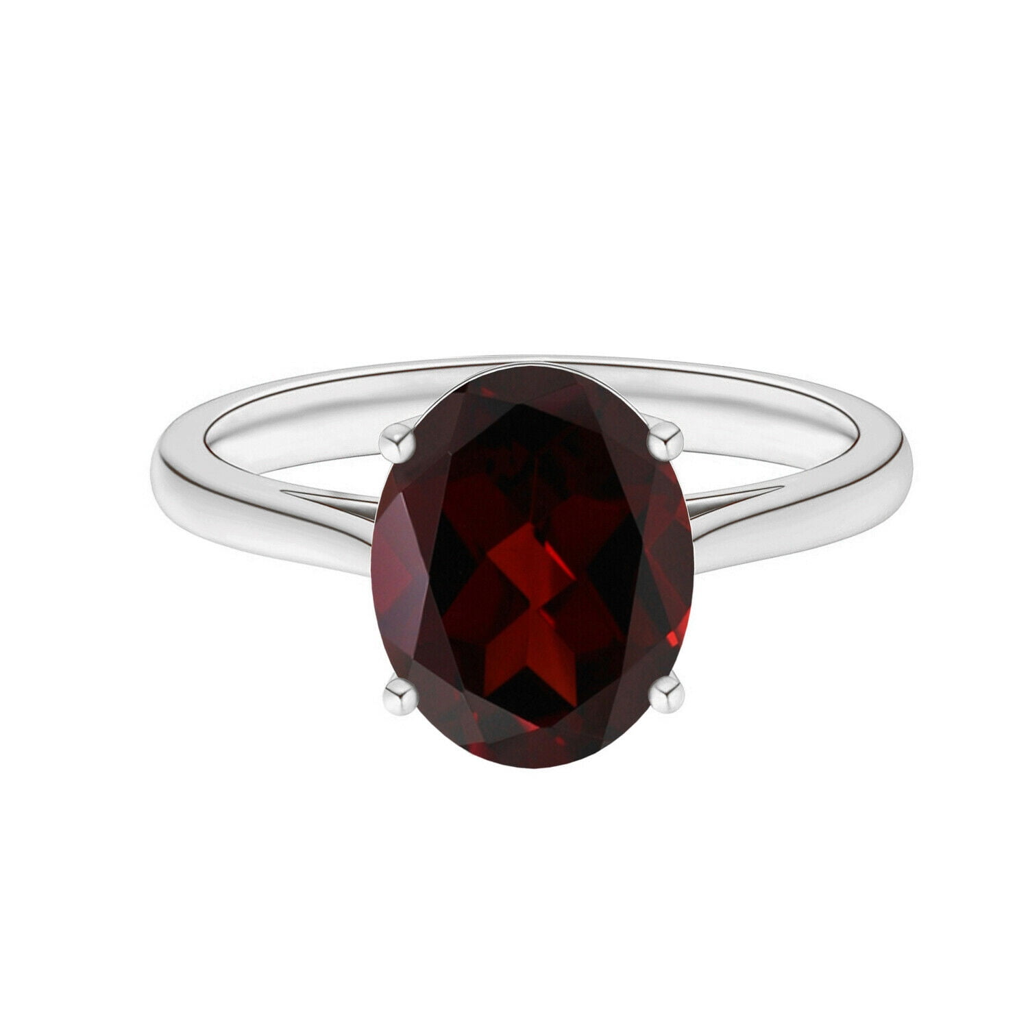 925 Sterling Silver Oval 7X5 MM Single Cut Blood Stone Red Garnet ...