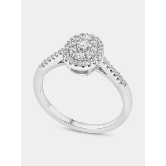 925 Sterling Silver Oval Halo Cut Ring Engagement Ring Moissanite Diamond White Gold Anniversary Gift Ring