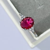 925 Sterling Silver Oval Shaped 7X9 mm Gemstone Ring Promise Ring Engagement Ring for Women