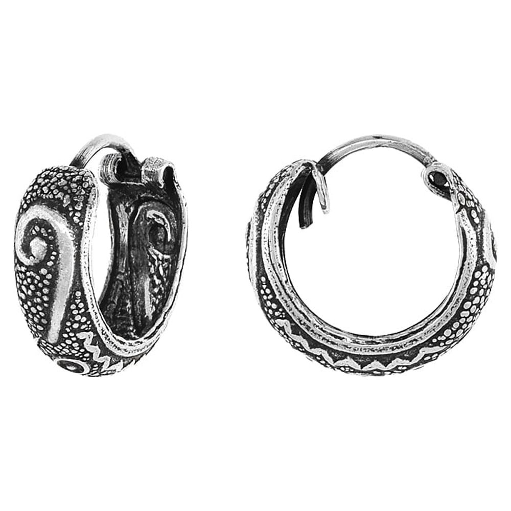 【Vintage Silver】 Hoop earrings Vintage Sterling Silver Pierced Hoop Earrings – Yourgreatfinds
