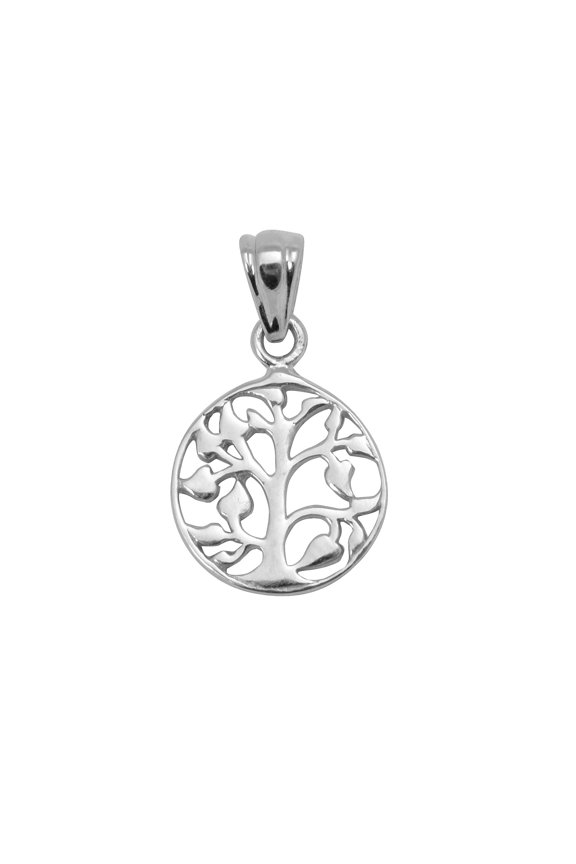 925 Sterling Silver Oxidized Leaf Tree Charm Pendant Women Mother's Day Gift Jewelry