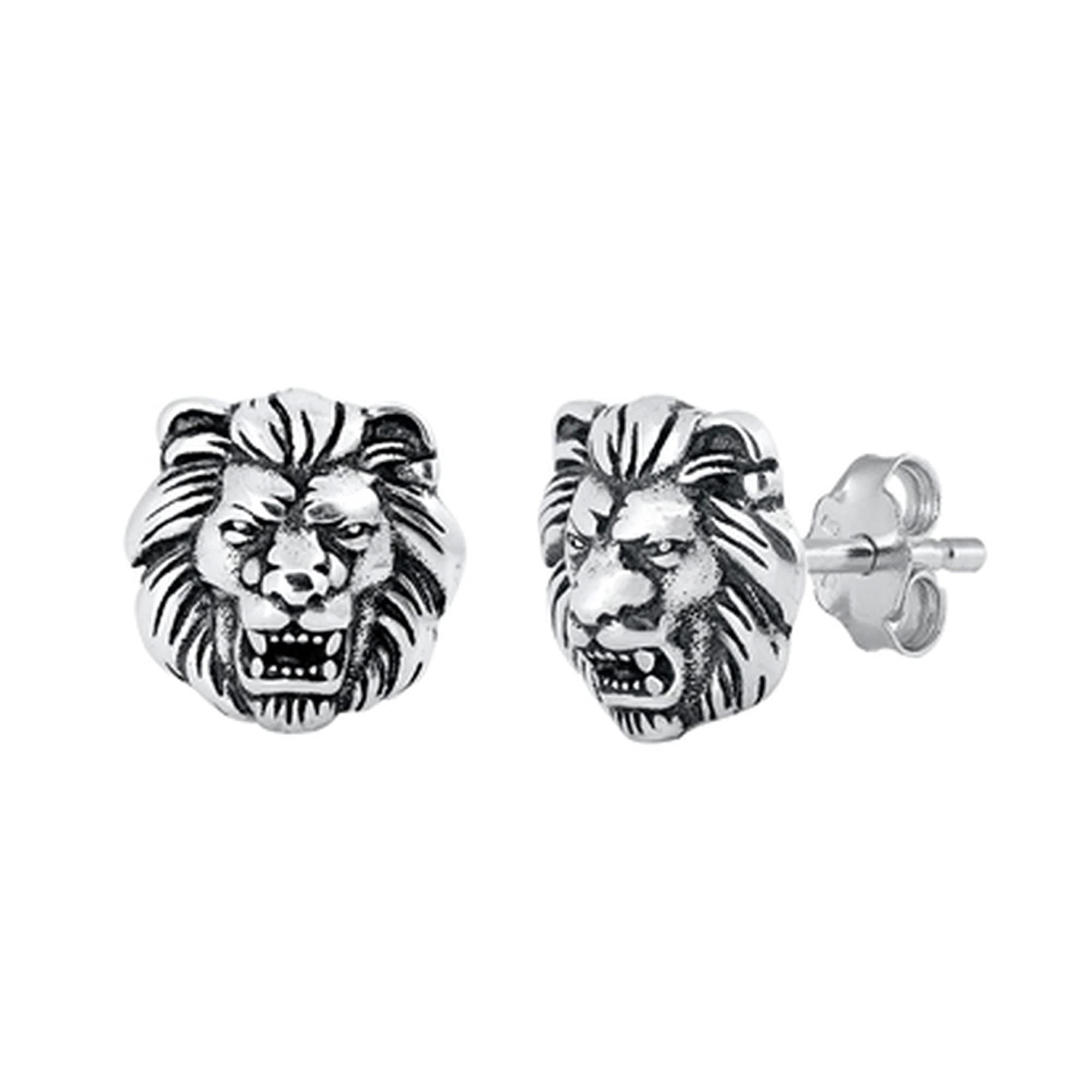 Lion Head Earrings Jewelry