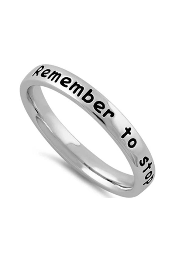 925 Sterling Silver Oxidized Plated Remember To Stop And Smell The Roses Women Valentines Day Gifts Ring