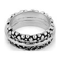 thumbnail image 1 of 925 Sterling Silver Oxidized Platinum Plated 3 Set Bali Design Women Valentines Day Gifts Ring, 1 of 2