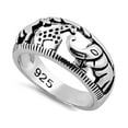 thumbnail image 1 of 925 Sterling Silver Oxidized Platinum Plated Animals On Zoo Women Valentines Day Gifts Ring, 1 of 2