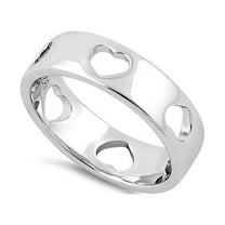 925 Sterling Silver Oxidized Platinum Plated Heart Plumeria Women Valentines Day Gifts Ring