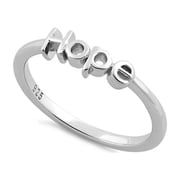 925 Sterling Silver Oxidized Platinum Plated Hope Women Valentines Day Gifts Ring