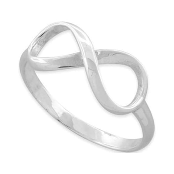 925 Sterling Silver Oxidized Platinum Plated Infinity Stack Women Women Valentines Day Gifts Ring