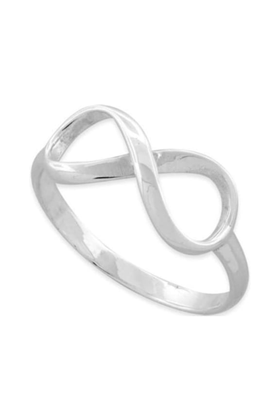925 Sterling Silver Oxidized Platinum Plated Infinity Stack Women Women Valentines Day Gifts Ring