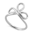 thumbnail image 1 of 925 Sterling Silver Oxidized Platinum Plated Lace Ribbon Women Valentines Day Gifts Ring, 1 of 4