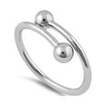 thumbnail image 1 of 925 Sterling Silver Oxidized Platinum Plated Opposites Attract Women Valentines Day Gifts Ring, 1 of 4