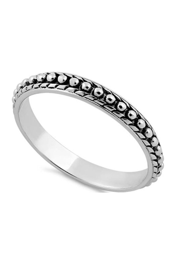 925 Sterling Silver Oxidized Platinum Plated Pebbles Statement Women Valentines Day Gifts Ring