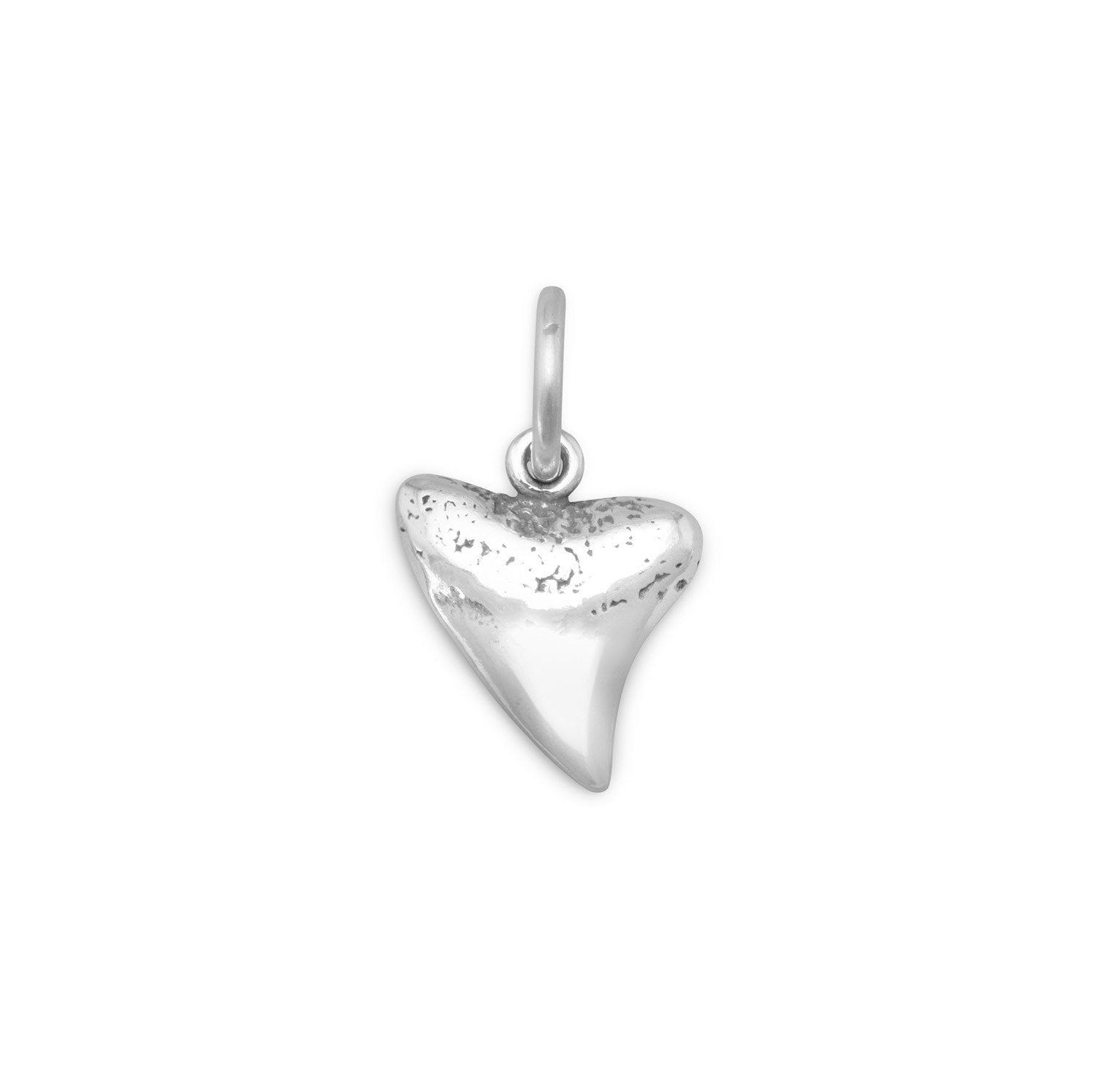 .925 Sterling Silver Oxidized Sharks Tooth Charm