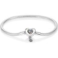 925 Sterling Silver Palm Clasp Snake Chain Bracelet Basic Charm
