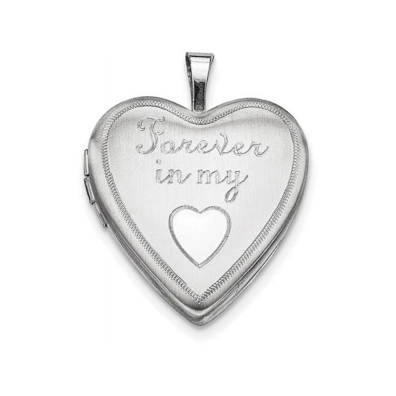Sterling Silver 20mm Forever In My Heart Locket, pendant, Stylish Pendants for Necklace