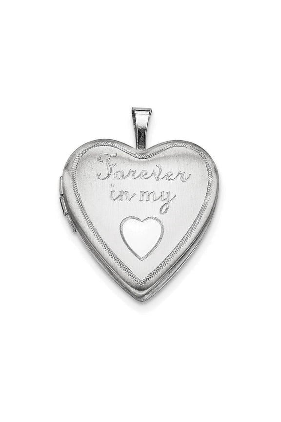 Sterling Silver 20mm Forever In My Heart Locket, pendant, Stylish Pendants for Necklace