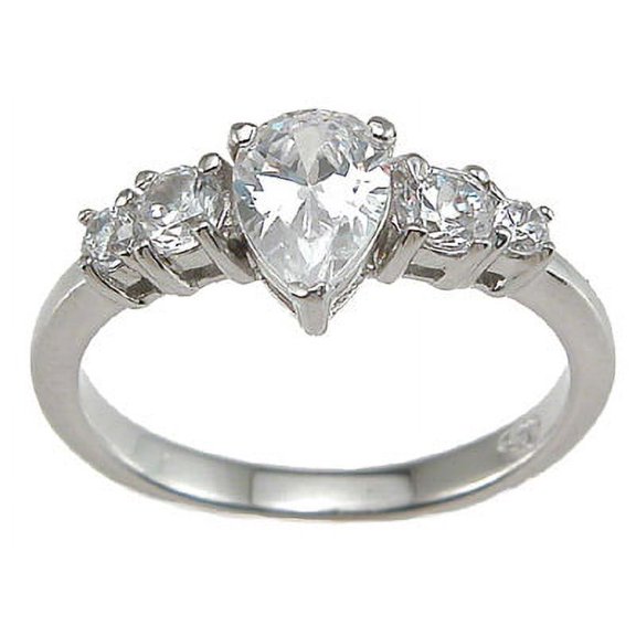 925 Sterling Silver Pear Shape Stone Promise Rings for Her & Engagement Rings Make Great Anniversary Gifts