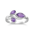 thumbnail image 1 of .925 Sterling Silver Pear and Marquise Amethyst Women's Ring, 1 of 1
