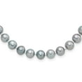 thumbnail image 1 of 925 Sterling Silver Pearl Chain Necklace Rhodium 7-8 mm Grey FWC 18 inch 7 to 8, 1 of 2