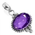 thumbnail image 1 of 925 Sterling Silver Pendant Amethyst Quartz Handmade Jewelry, 1 of 3