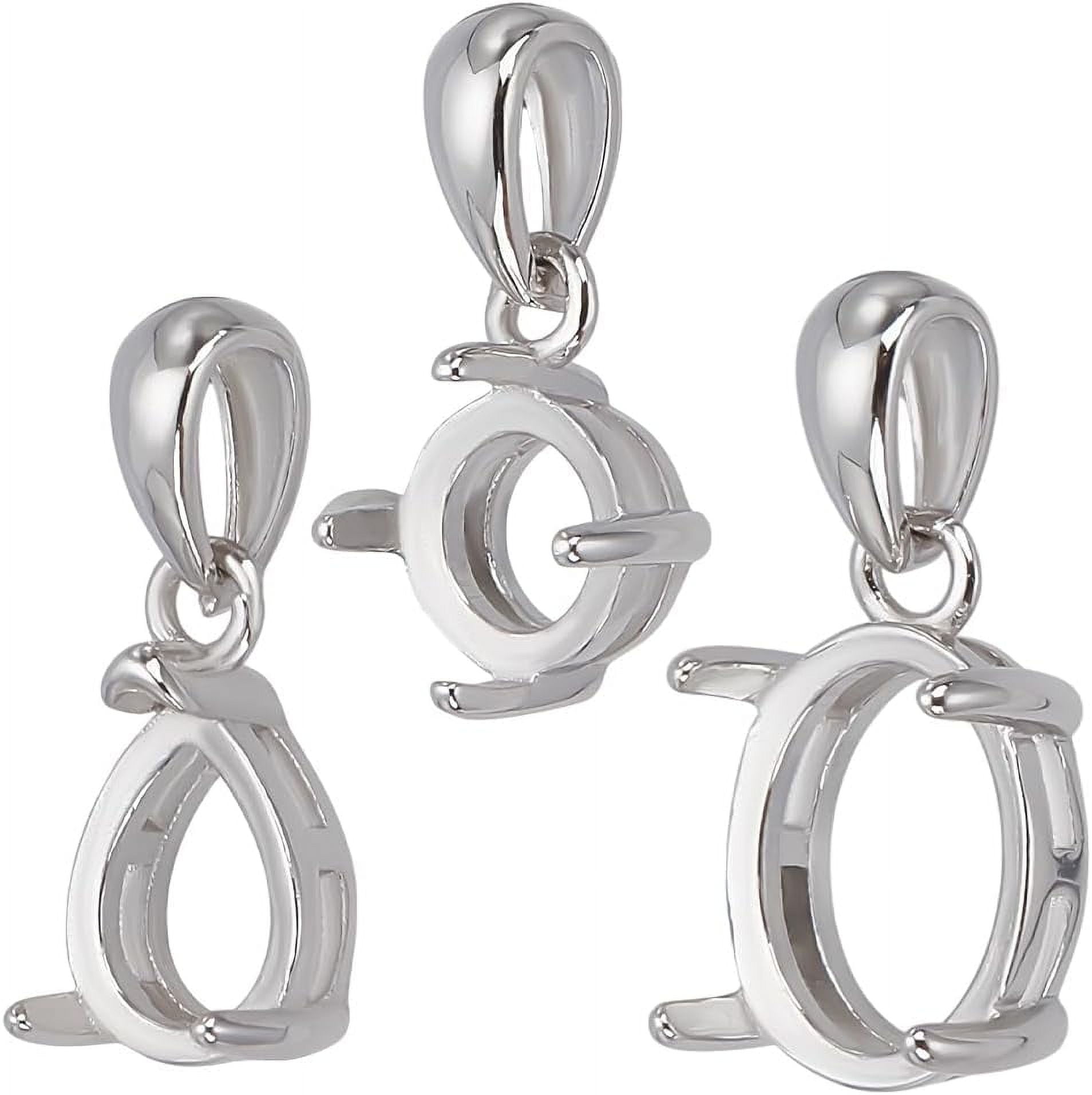 925 Sterling Silver Pendant Blanks Bezel Settings Styles Round