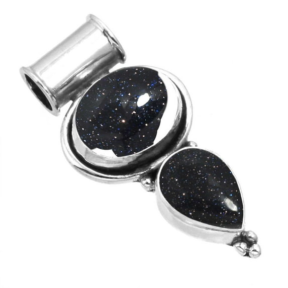 Blue Sunstone Pendant 925 Sterling Silver Handmade Jewelry