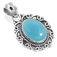 thumbnail image 1 of Natural Blue Chalcedony Women Jewelry 925 Sterling Silver Pendant, 1 of 3