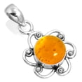thumbnail image 1 of 925 Sterling Silver Women Jewelry Amber Pendant, 1 of 3