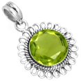 thumbnail image 1 of Peridot Quartz Pendant 925 Sterling Silver Handmade Jewelry, 1 of 3