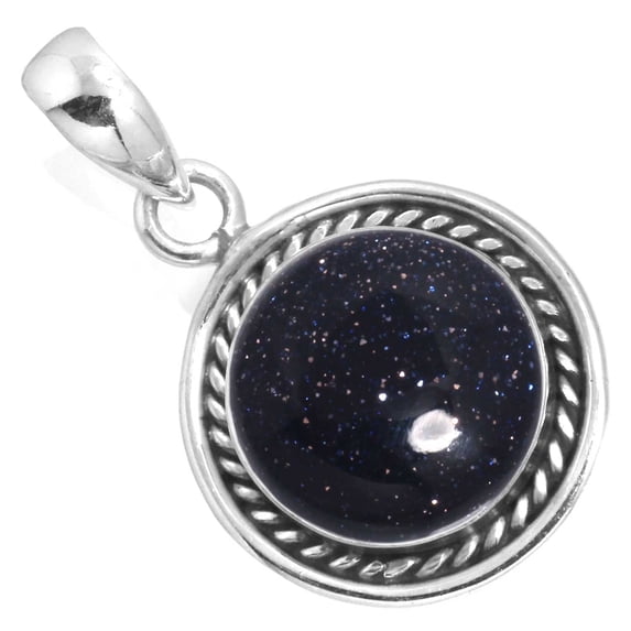 Blue Sunstone Women Jewelry 925 Sterling Silver Pendant
