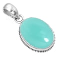 thumbnail image 1 of Natural Aqua Chalcedony Women Jewelry 925 Sterling Silver Pendant, 1 of 3