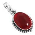 thumbnail image 1 of Garnet Quartz Pendant 925 Sterling Silver Handmade Jewelry, 1 of 3